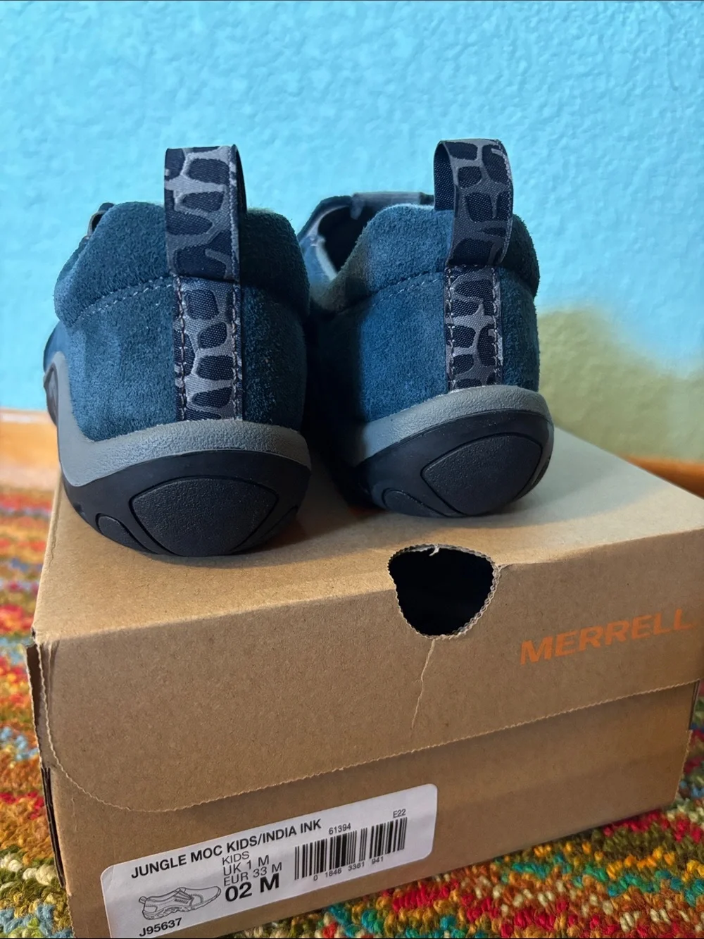 Merrell Little Kids Jungle Moc, Ink Suede Blue, size 2 - NWT